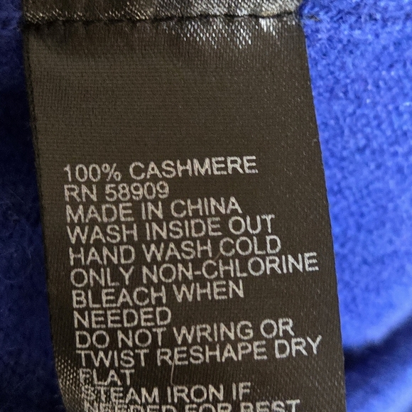 ANTONIO MELANI CAMERON SWEATER 100% CASHMERE PULLOVER CREW NECK ULTRA BLUE SZ M - Picture 10 of 10